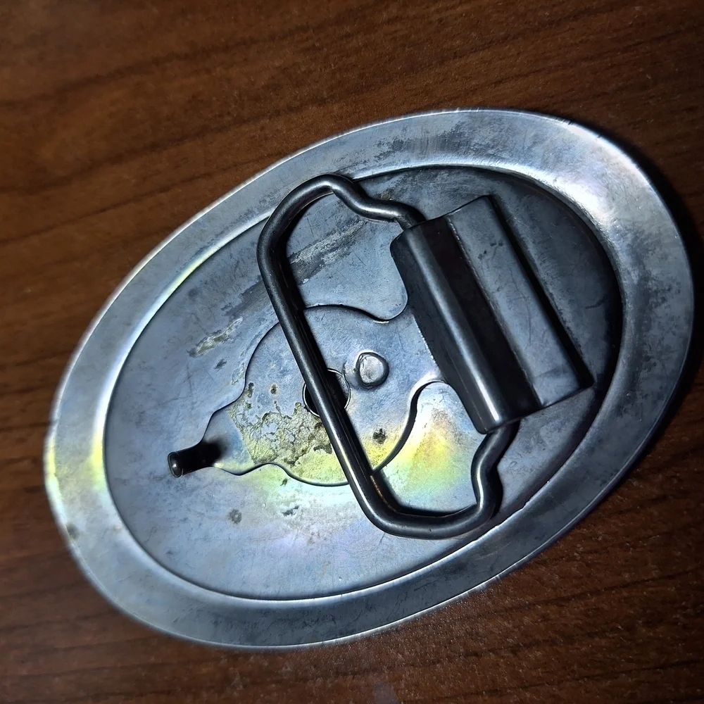 Firefighter Themed Oval Belt Buckle